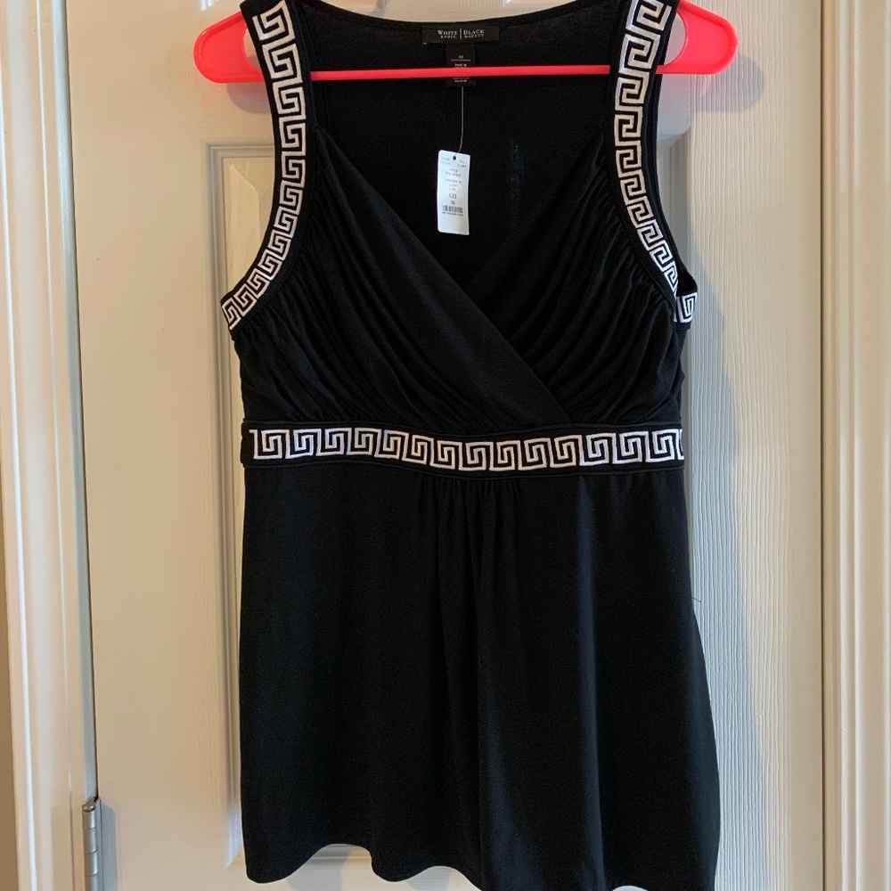 WHBM Sleeveless Empire Top with Gathered Bust
